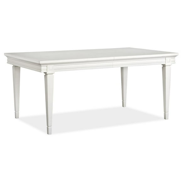 Magnussen Home Willowbrook Egg Shell White Extendable Rectangular Dining Table