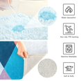 thumbnail image 3 of Yayeee Bath Rug for Bathroom Floor Non Slip Rectangle Fluffy Soft Absorbent Mat, 16"x24", Colorful Triangles, 3 of 7