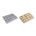 thumbnail image 4 of Bracelet Box Watch Pendant Stud Earring Tray 12 Grid Plate with Pillow Jewelry Organizer Multifunction Packing Tool Case Gray velour, 4 of 9