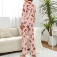 thumbnail image 3 of Top-kevin Women's Pajama Sets Leopard Floral Pattern Long Sleeve Lounge Sets Pjs Sleepwear with Pockets, 3 of 12