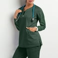 thumbnail image 3 of Halloween Scrub Tops Women Christmas Scrub Tops Women Scrub Tops Women Print Cute with Pockets Dark Green Size S, 3 of 4