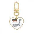 thumbnail image 1 of Llavero de metal en forma de corazón dorado, 1 of 3