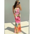 thumbnail image 6 of Women's Elegant Floral Print Backless Maxi Dress - Summer Beach Vacation Boho Dress for Party, Wedding Guest, Bridal Shower, 6 of 8