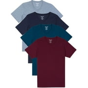 4 Pack Bolter Men's V Neck T-shirts Cotton Blend (Small, Heather Alt)