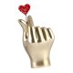 thumbnail image 4 of Estatua creativa con gesto de dedo en forma de corazón, escultura de mano de amor, figura coleccionable para Dorado, 4 of 9