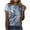 #1-Light Blue, variant on Patlollav Women Tees Under $10, Womens Summer Tops Regular Casual Short Sleeve Flower Print Round Neck Pullover Blouse