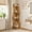 Natural wood color, variant on 5-Tier S-Shaped Corner Shelf, Modern Freestanding Curved Display Rack, Space-Saving Bookshelf and Plant Stand for Living Room, Bedroom, Home Office,Natural Wood