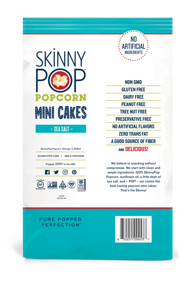 (4 pack) Skinny Pop Sea Salt Mini Cakes