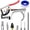 9 Pcs Kit, variant on HearthHarmony 2-Way Connection Air Nozzle Blow Gun, Rubber Tip Air Nozzle with 1/4 in Standard Quick Fitting, Air Compressor Accessories Air Blower Gun for Air Inflation and Dedusting