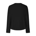 thumbnail image 5 of Free Shipping Long Sleeve Shirt for Women 2025 Fall Solid Lace Patchwork Hollow Out Crew Neck Top Casual Trendy Crochet Knit Blouses, 5 of 6