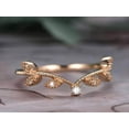 thumbnail image 2 of 0.25 Carat 10k Rose Gold Wedding Band in Flower Design Antique Style Band, 2 of 7