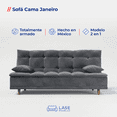 thumbnail image 2 of LASE Muebles Sofá Cama Janeiro Matrimonial Sillón Reclinable 3 Posiciones Boucle Chocolate, 2 of 7