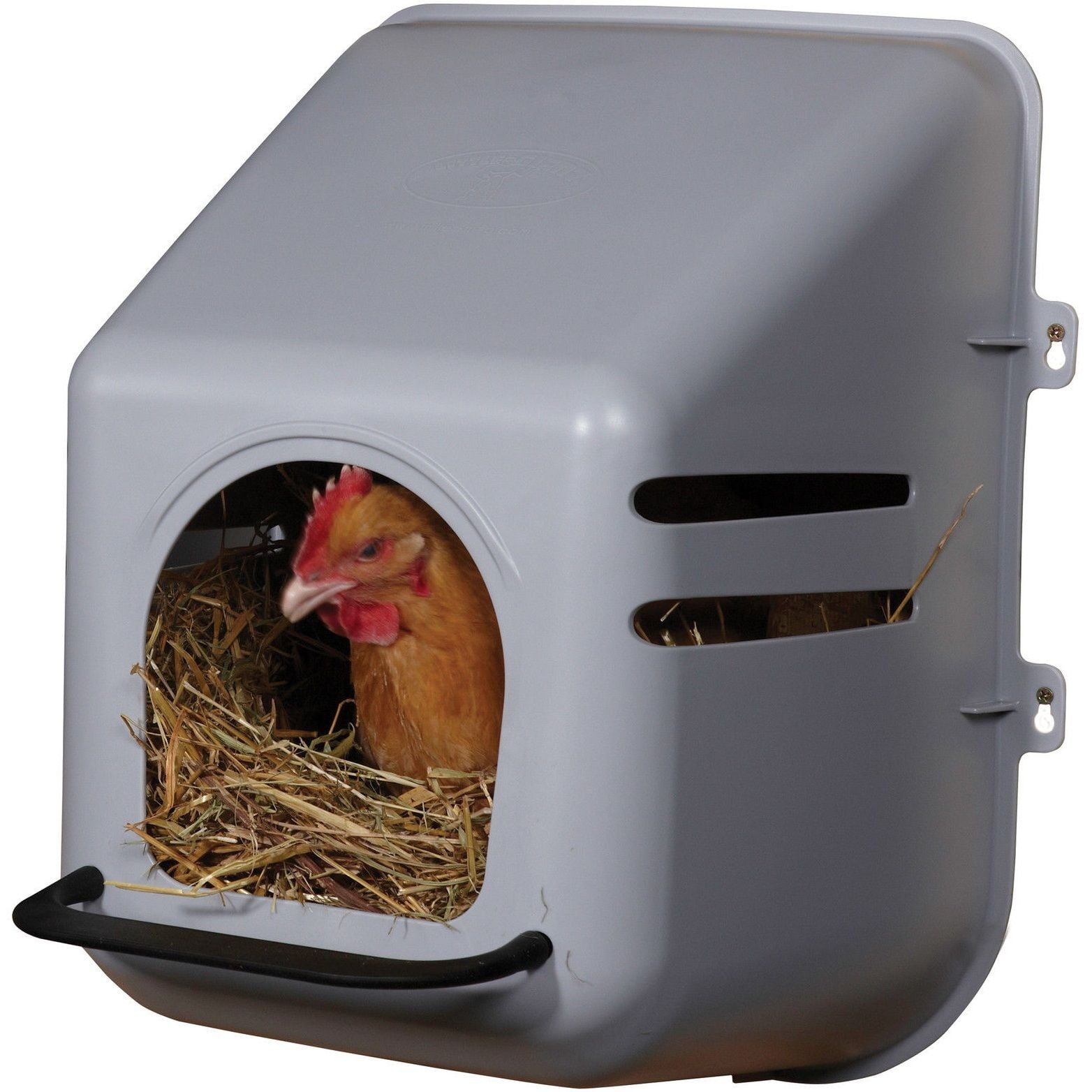 LARGE WALL MOUNT NESTING NEST BOX WITH PERCH FOR CHICKEN COOP HEN HOUSE