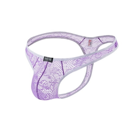 

ANYSENSE Sexy Men See-Through Briefs Low Waist T back Thong Panties Underwear