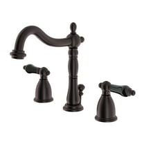 Kingston Brass KB1975PKL Duchess Widespread Bathroom Faucet with Plastic Pop-Up, Oil Rubbed Bronze