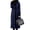 Navy Blue, variant on Women Overcoat Double-breasted Turn-down Collar Cardigan Mid-calf Length Long Sleeves Jacket with Pockets Slim Fit OL Commuting Formal Coat