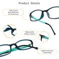 thumbnail image 3 of LifeArt Kid Blue Light Blocking Glasses, Filter 85% of Harmful Blue Light, Anti Eyestrain and Blurry, Computer Glasses(Blue), 3 of 6