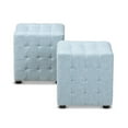 thumbnail image 2 of Baxton Studio Elladio Modern and Contemporary Light Blue Fabric Upholstered Tufted Cube Ottoman Set, 2 of 6