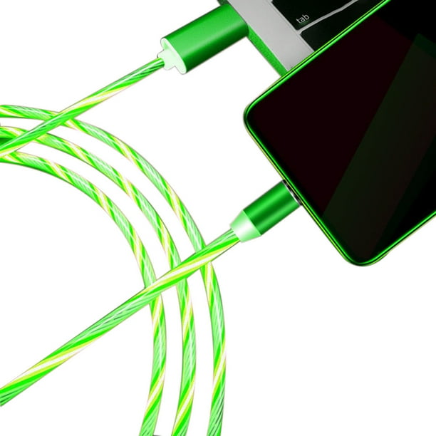 Cable de carga magnética para teléfono inteligente Enchufe de rotación de 360 grados Cable de carga para teléfono móvil Luz LED seitruly DZ6677-02