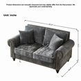 thumbnail image 4 of Sofas for Two 63" Modern 2-Seater Sofa with Rolled Arms,Chenille Upholstered Couch with Wood Legs and Nailhead Trim for Living Room, Apartment,Gray,Small Couches, 4 of 11