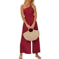 thumbnail image 1 of Combinaison Sans Manches à Épaules Dénudées pour Femmes Pantalon Large, 1 of 2