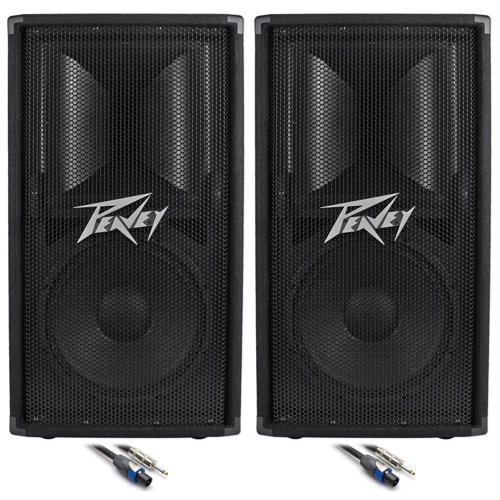 (2) Peavey PV112 12" Inch Passive PA Speaker Monitor +(2) FREE Speaker