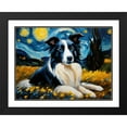 thumbnail image 2 of Stephen Chambers 24x19 Black Ornate Wood Framed With Double Matting Wall Art Titled - Border Collie, 2 of 6