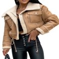 thumbnail image 2 of CNKOO Veste d'Hiver pour Femmes Manches Longues Zippée Patchwork Chaude, 2 of 5