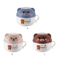 thumbnail image 2 of Toystoory Cuenco de fideos instantáneos de dibujos animados, taza de acero inoxidable con tapa, taza de estilo de gran capacidad, fiambrera a Mostrada Caqui, 2 of 6
