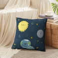 thumbnail image 4 of LALILO Throw Pillow Covers Cute Earth Sun Clouds Moon And Stars Cushion Cover 18" x 18", 2 Pack, 4 of 6