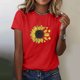 thumbnail image 1 of Fiudx Ofertas Flash Artículos En Oferta Blusa de Manga Corta con Estampado de Moda para Mujer, Divertida Camiseta con Cuello Redondo, 1 of 5