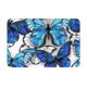 thumbnail image 1 of Balery Blue and White Butterflies Felpudo de franela, resistente a las manchas y a la decoloración, para uso interior y exterior, fácil de limpiar, 40 x 60 cm, 1 of 7