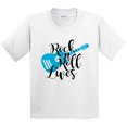 thumbnail image 3 of Inktastic Rock and Roll Lives with Blue Guitar Youth T-Shirt, 3 of 5