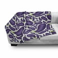 thumbnail image 3 of Eggplant Soft Flannel Fleece Blanket, Delicious Aubergines in Abstract Representaiton Fresh Dish Healty Food Vegetable, Cozy Plush for Indoor and Outdoor Use, 70" x 90", Purple White, by Ambesonne, 3 of 6