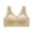 Beige, variant on Ohufall Womens Bra Plus Size Front Buckle Gathered Bra Fixed Cup Seamless Back Comfort Everyday Bras