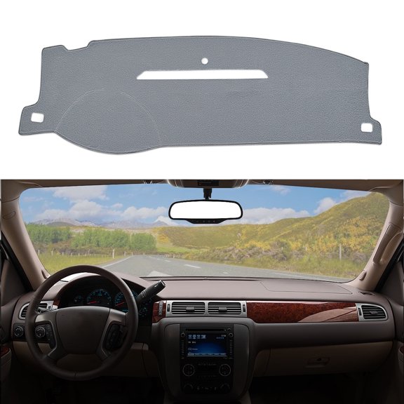 SPEEDWOW Dash Cover, Car Dashboard Cover Mat Carpet Fit for 2007-2014 Chevy Tahoe, Suburban, Denali, Avalanche, GMC Yukon/XL & 2007-2013 Chevy Silverado, Sierra (No Dash Speaker, Airbag box can open)