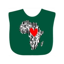 Inktastic Black History Month Ink Print African Heart Boys or Girls Baby Bib