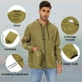 thumbnail image 3 of American Trends Manteau de Pluie Compressible pour Hommes Imperméable Coupe-Vent Léger avec Capuchon Bleu 3X-très Grand, 3 of 5