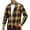 Yellow, variant on LZHGirlshop Men's Plaid Long Sleeve Shirts Button Down Shirt Casual Cotton Collared Shirt Jacket with Pockets,Red,2XL