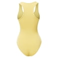 thumbnail image 3 of A2Y Women's Fashion Basic Premium Cotton Racerback Tank Body Suit Banana M, 3 of 5