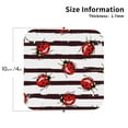 thumbnail image 3 of Pofeuu Ladybugs on Black and White Striped1 Print Leather Coasters Set of 6, Round Cups Mugs Mat Pad for Home Kitchen Heat Resistant Drink Coasters,Square, 3 of 7