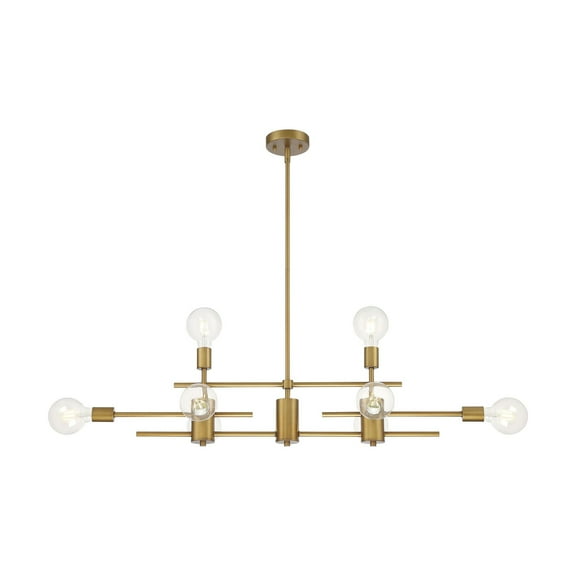 60/6872 Nuvo Lighting Delphi-8 Light Island-7 Inches Wide by 19 Inches High-Aged Gold Finish