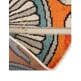 thumbnail image 7 of Unique Loom Estrella Collection Area Rug - Salma (8' Round Orange/Blue), 7 of 7