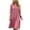 Pink, variant on Ayolanni Dresses for Women 2026 V-Neck 3/4 Sleeve Solid A-Line Maxi Dress Plain Wedding Guest Party Button Down Long Dress Black L