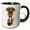 Black/White, variant on 3drose, Cute Funny Brown Pit Bull Puppy Dog Bowling Cartoon, 11oz Two-tone Green Mug