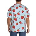 thumbnail image 3 of Kdxio Men's Hawaiian Shirt for Men Short Sleeve Shirt Strawberry Summer Casual Holiday Beach Button Down T-Shirts, 3 of 7