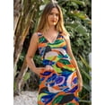 thumbnail image 2 of Floral V Neck A Line Pocket Maxi Dress, 2 of 5