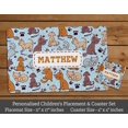 thumbnail image 3 of Printtoo Personalized Placemat & Coaster Set For Kids Toddlers,Birthday Gift For Boys,Gift For Girls,Cats-11x17 Inch, 3 of 6