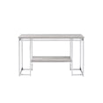 thumbnail image 1 of Mesa de sofá Casafoyer Chafik con tapa de madera de roble cromado, 1 of 2