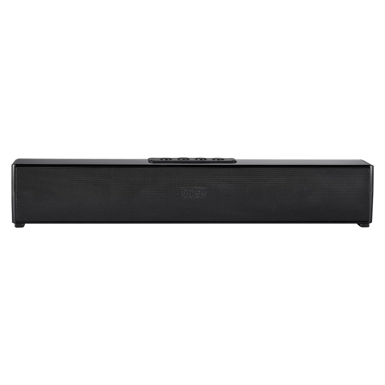 17-Inch Compact Sound Bar for Smart TV, 2.0 Channel, 80W Surround Sound Speakers with Bluetooth, AUX, HDMI, USB Connection, Remote Control, Easy Setup for PC, Home Theater, and Projector Audio